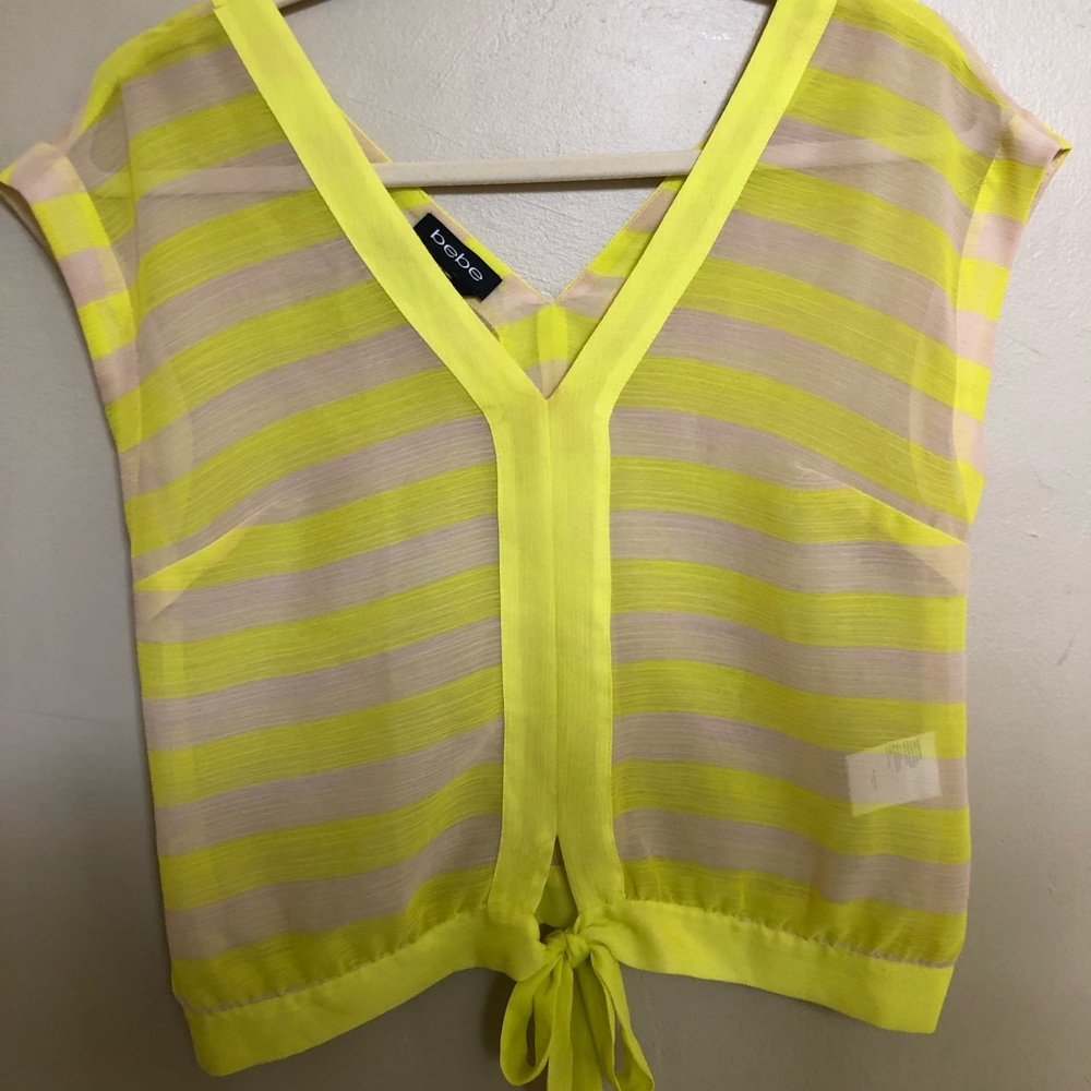 Sheer Neon BEBE Blouse